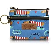 WisePoint Coin Bag, Waterproof Coin Wallet Small Coin Purse with Zipper and Keyring, Cute Coin Pouch for Women and Girls, Cha