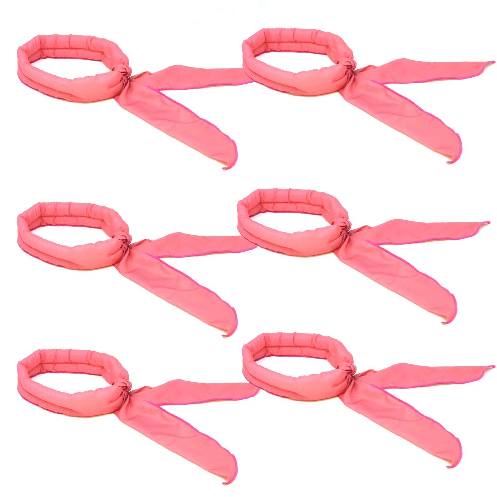 Eutuxia Cooling Scarf Tie Around Neck, Head to Instantly Chill Out, Cool, Reusable for Summer, Indoor, Outdoor. Packs of 6, Pink-plain, Large