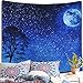 Moon and Stars Tapestry Wall Hanging Wolf Tapestry Moon Tapestry Starry Sky Tapestry Galaxy Night Sky Full of Stars Wall Tapestry Forest Starry Mandala Tapestry Popular Tapestry Psychedelic Wall Art
