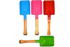 Kids Garden Tools 4-Piece Shovel Set, Annymall Metal with Sturdy Wooden Handle Safe Gardening Tools Trowel Shovel for Childre