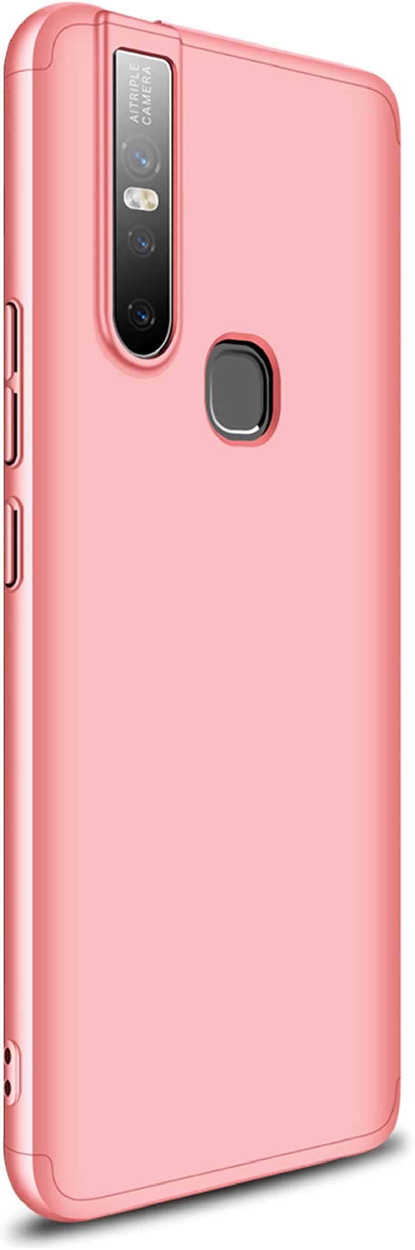 Tianqin Vivo S1 / Vivo V15 Case, 360 Full Body Coverage Degree Protection 3 in 1 Combination Anti-Scratch PC Ultra-Thin Shockproof Matte Bumper Case for Vivo S1 / Vivo V15 - Black - Rose Gold