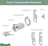 Litensh 20mm Cam Lock with Key Alike for Cabinet Drawer Mailbox Postbox view 3