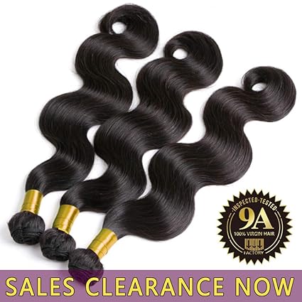 Amazon Com 9a Brazilian Virgin Human Hair 3 Bundles Body Wave