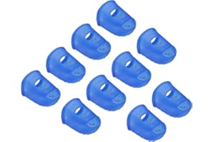 PATIKIL Finger Tips Anti Slip Fingertip Protector, 10 Pack 30mm Silicone Finger Guard for Paper Sorting Sewing Guitar Playing