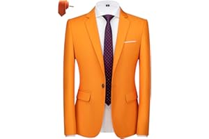 MOGU Blazer for Men, Casual Fit Jacket with One Button