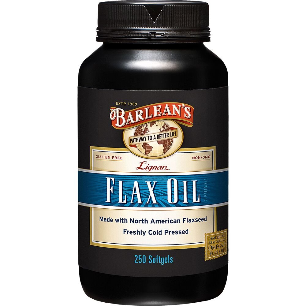 Barlean's Lignan Flaxseed Oil Softgels from Cold Pressed Flax Seeds 1