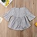 Lefyira Baby Girl Stripe Top Blouse Autumn Ruffle Sleeve Shirt Casual Clothes (6-12 Months, Black+White)