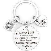 Bosses Day Gifts for Women Boss Gifts Men Keychain,Boss Christmas Gift Appreciation Boss's Day Gift,Thank You Keychain for Bosses Leader Birthday Retirement Farewell Going Away Christmas Thanksgiving