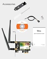 Ubit WiFi 6E AX210 PCIe Card 2.4Gbps Bluetooth 5.3 Windows 11 10 PC view 7