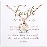 FYXOTI Mustard Seed Necklace for Women Inspirational Gifts,Christian Gifts Faith Necklace for Women Mustard Seed Jewelry for Her