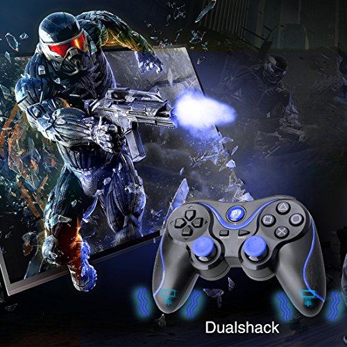 A-szcxtop 1 Pair Wireless Dualshock Bluetooth Game Controller Rechargeable Gamepad with USB Charging Cable for PS3 Playstation 3