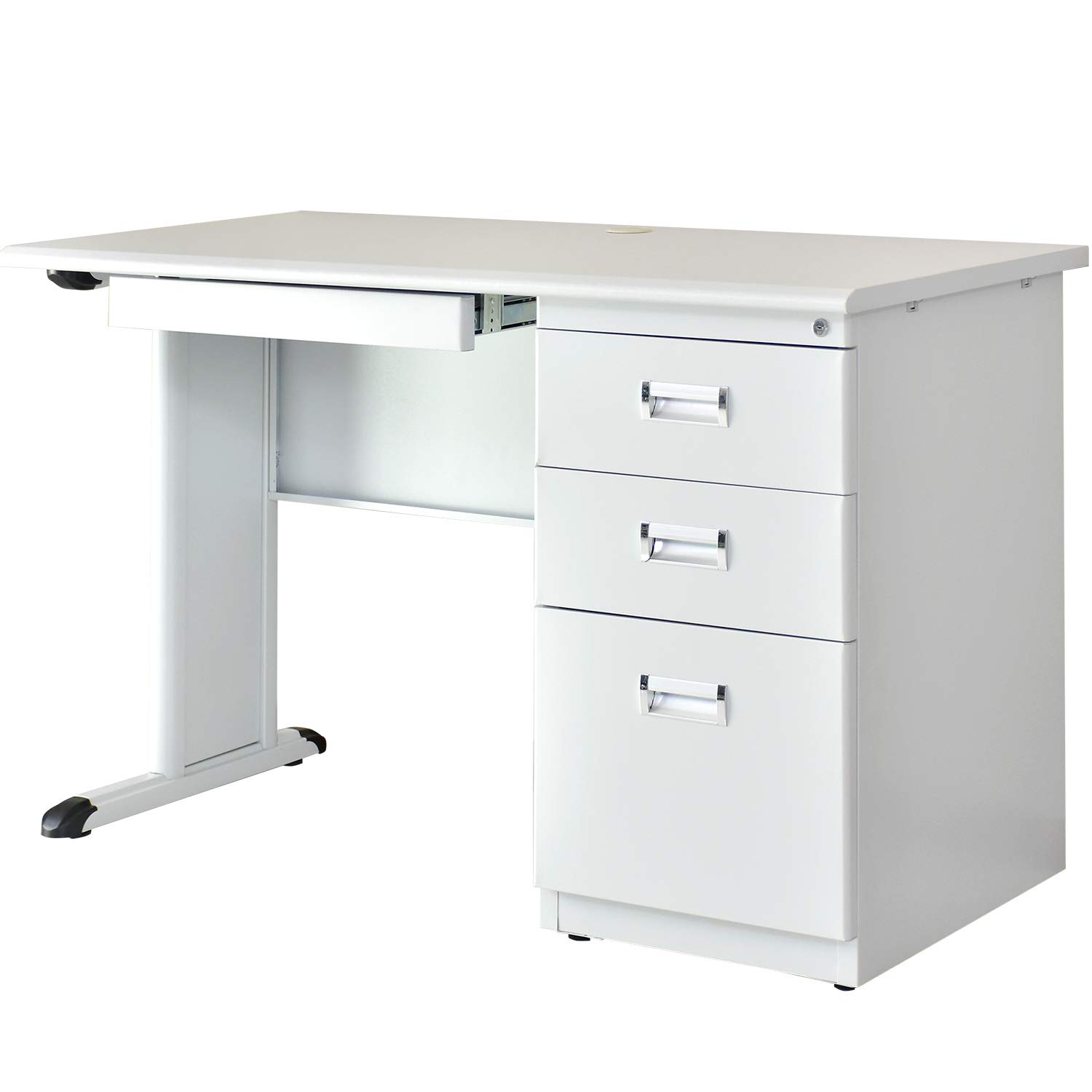 Mua Doris オフィスデスク 事務机 スチールデスク 片袖机 引き出し 鍵付き 幅1cm 奥行60cm 要組立 アジル 片袖 Tren Amazon Nhật Chinh Hang Fado