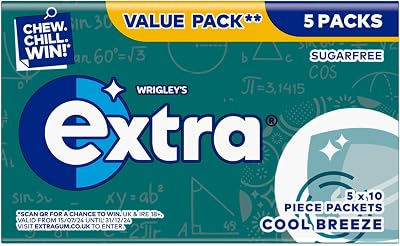 Mars Extra Chewing Gum Sugar Free Cool Breeze 6 x 10 Pieces