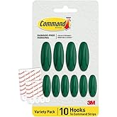 Command Mixed Designer Hook Pack, Watermelon, 10 Hooks, 16 Strips