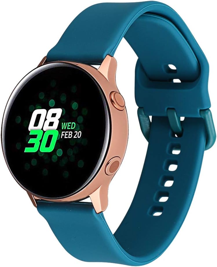 Compatible with Samsung Galaxy Watch Active 40mm Strap & Galaxy Watch 42mm Strap,20mm Soft Silicone Sport Straps Women Men Replacement for Galaxy Watch/Gear Sport/Garmin Vivoactive 3