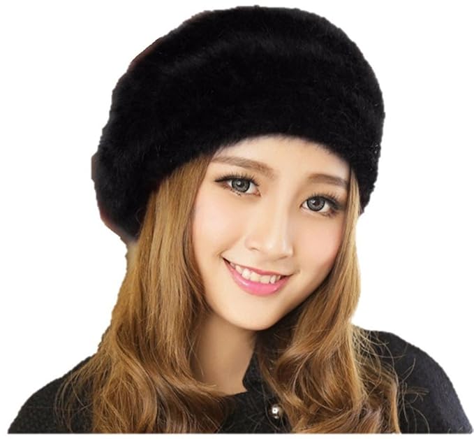 Amazon Sebles レディース ベレー帽 帽子 ファー ふわふわ 暖か