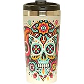 AetherSip Skeleton Coffee Cup – Colorful 15oz Insulated Double-Walled Stainless Steel Tumbler, Coffee Machine Friendly, Fun Halloween Design, Perfect for Home & Office