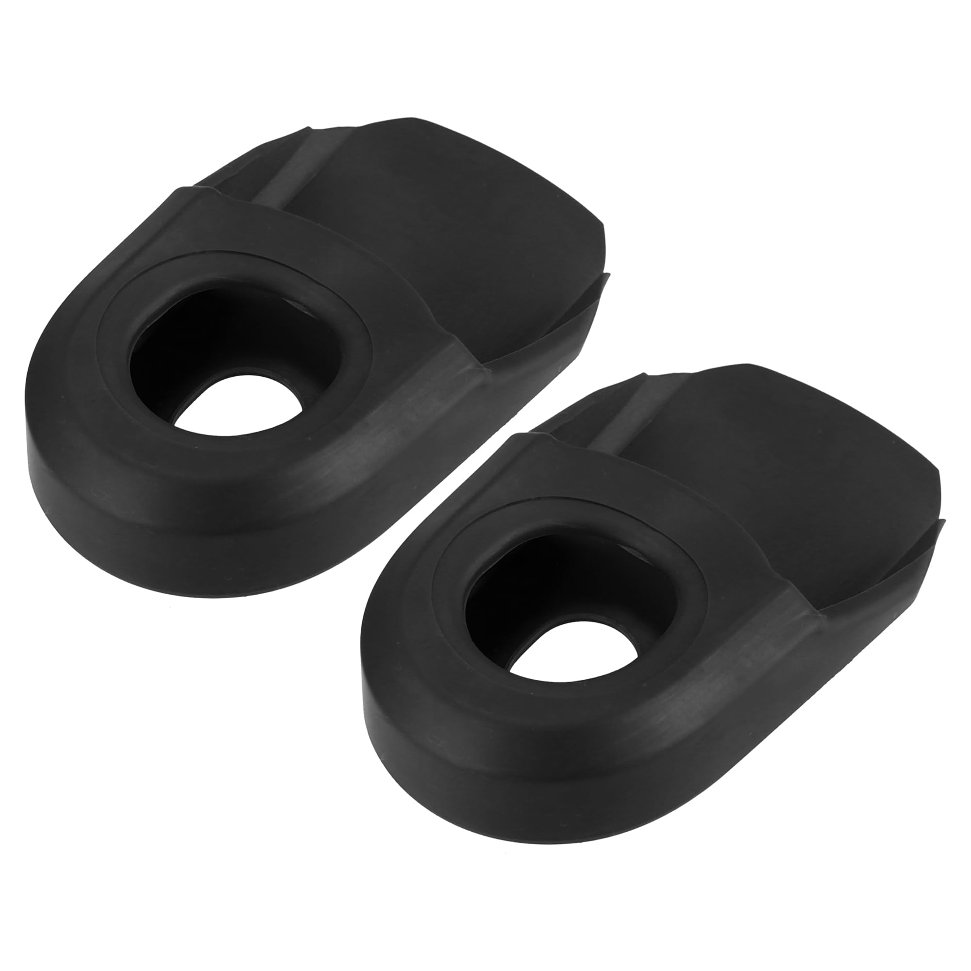 X AUTOHAUX 2pcs Soft Plastic Bicycle Bike Cycling Crank Boot Protectors Black