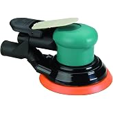 Dynabrade 59024 Central Vacuum Dynorbital-Spirit Random Orbital Sander | 5" Dia., 0.25 hp, 12,000 RPM, 3/16" Dia. Orbit, Rear Exhaust, 1/4" NPT Air Inlet, Palm, Vinyl, Rotary Vane, High-strength