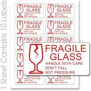 Amazon Com Fragile Glass Please Handle With Care Information For Delivery Courier Rectangle Shipping Labels 50 Labels On 5 Sheets Office Products Amazon Com Fragile Glass Please Handle With Care Information For Delivery Courier Rectangle Shipping Labels 50 Labels On 5 Sheets Office Products