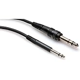 Hosa TTQ-105 Balanced Interconnect, TT TRS to 1/4" TRS, 5 Feet | 5-foot Bantam to TRS cable with male connectors for patch bays, mixing boards and sound systems