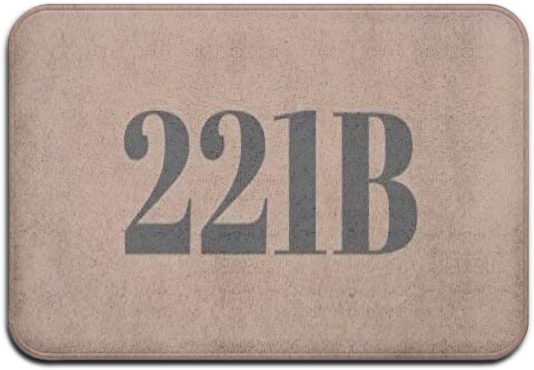 SZshenya Door Mat Outside 15.7 X23.6 Inch,Indoor Front Door Mat,Door Mats Inside,Non-Slip Washable Doormat Sherlock Holmes 221b Flat Number