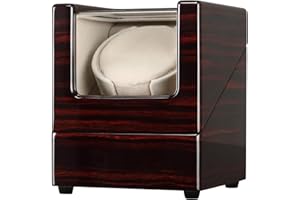 CHIYODA Watch Winder for Single Automatic Watches Solid Wooden Box with Mabuchi Motors