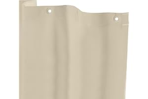 Kenney KN61436 Lightweight 3 Gauge Waterproof PEVA Shower Curtain Liner with Durable Eyelet Hang Holes and Weighted Magnetic 
