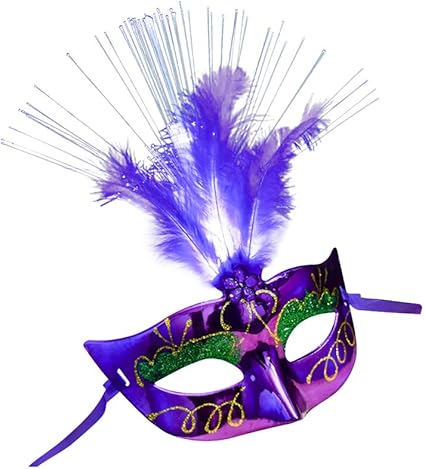 Amazon Com Lly 2019 Masquerade Masks For Women Venetian Halloween Costume Mask With Feather Luminous Fluff Mask Halloween Masquerade Led Princess Feather Mask Glow Party Masks Health Personal Care