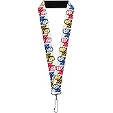 Buckle-Down Movies Lanyard, The Wizard of Oz Dorothy and Toto Pose Blues Yellows Reds, Elastic