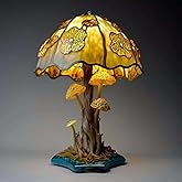 Mmoneyake Stained Plant Series Table Lamp, Vintage Bedside Table Lamp Decorative Desk Lamps, Desk Lamps Decorative Lamp for B