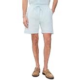 FANM MON Men's Samet Embroidered Linen Shorts 6"