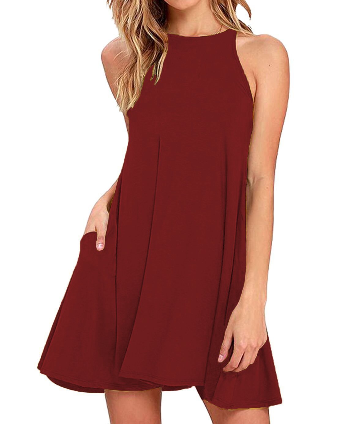 Burgundy Loose Dress Discount, 51% OFF 