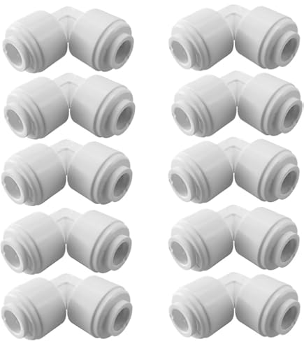 Gonetre Inline Shut Off Valve – 10-Pack, 1/4in OD Quick Connect For RO Water Systems