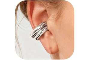 FRODETE Ear Cuff Earrings for Women Gifts Trendy Stuff Chunky Ear Cuffs Non Piercing Clip On Cartilage Earrings Helix Fake Earring Jewelry Valentines Day Gifts for Her