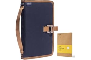 LOCHBY® Field Journal | Planner Cover | Water Resistant Waxed Canvas | Pen Loop | Included Tomoe River Notebook | Perfect for Travel, Art, Bullet Journal