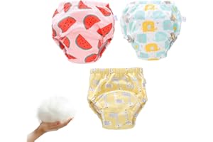 Yedvog Blooming Kids Underwear Leakproof, Leakproof Underwear for Kids, Baby Girls 3 Pack Cotton Training Pants
