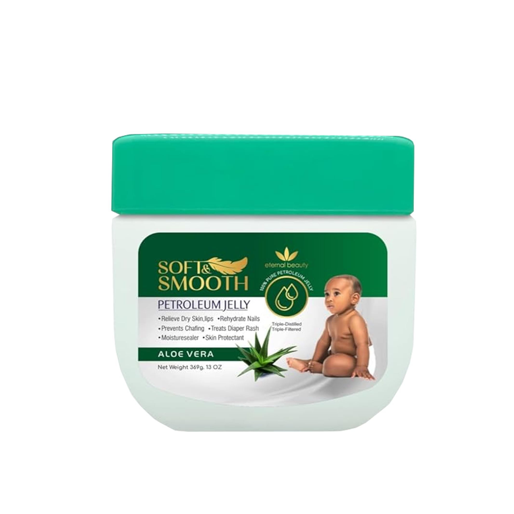 Eternal Beauty Petroleum Jelly for Baby, Soft & Smooth, 369g, Natural, Moisturising, All Skin Types (Aloe Vera)