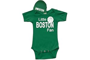 PandoraTees Short Sleeve Bodysuit & Cap Set - little Boston Fan