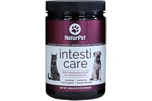 NaturPet Intesti Care for Cats and Dogs | Natural Alternative to Chemical Wormers | Promotes a Healthy intestinal Tract | Con