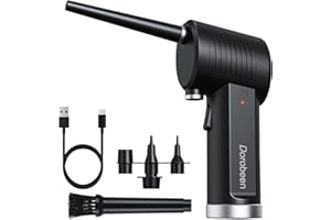 DOROBEEN Compressed Air Duster, Rechargerable Electric Air Duster, Canned Air Duster for Computers, Brushless DC Motor, 8000mAh Battery Portable Cordless Compressed Air for Keyboard Cleaning
