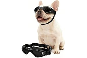 Namsan Dog Goggles Small to Medium Breed, Lunette Pour Chien Petit, UV Protection Sunglasses for Small Dogs, Driving Dog Eye 