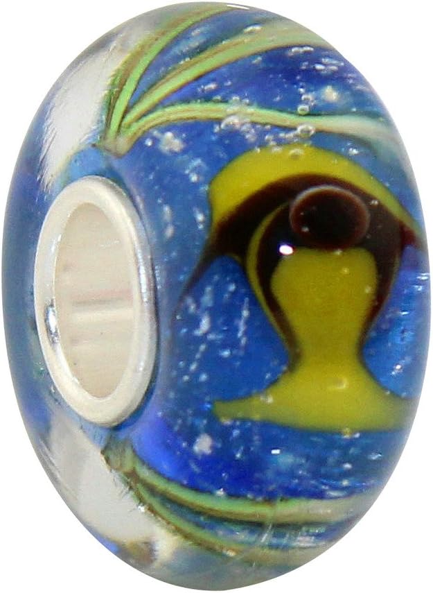 Babao Jewelry Lovely Fish Murano Glass Bead with 925 Sterling Silver Single Core fits Pandora Styles European Charm Bracelets