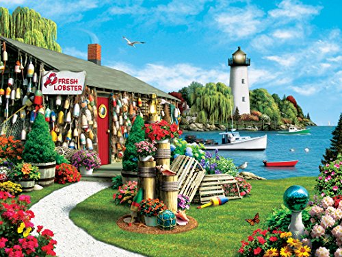 MasterPieces Memory Lane Lobster Bay EZ Grip Jigsaw Puzzle, Art by Alan Giana, 300-Piece
