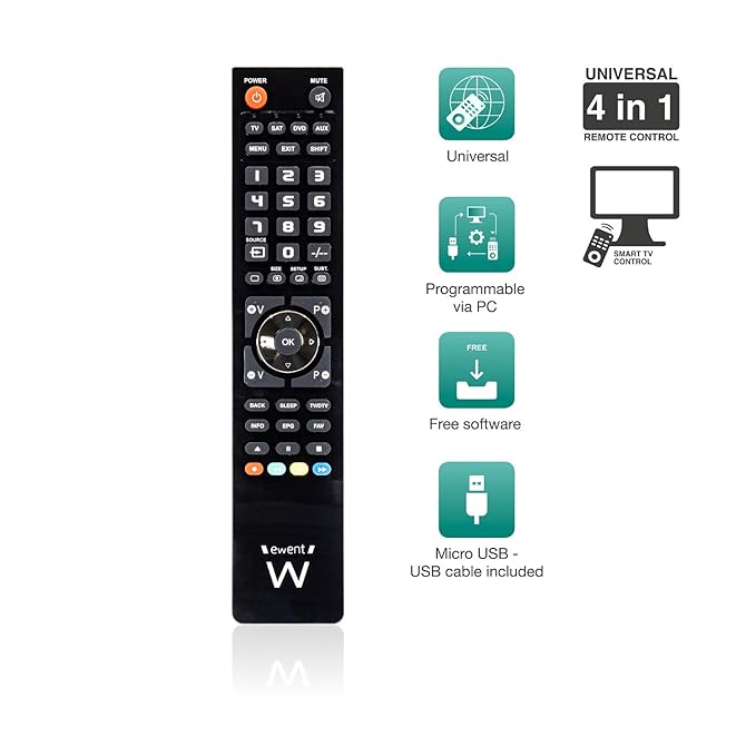 41 universal remote control programmable by PC via USB for TV SAT DTT