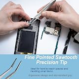 Lmyzcbzl Stainless Steel Tweezers Bent Tip Serrated High Quality view 6