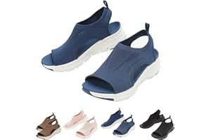 LELEBEAR Libiyi Women's Orthotic Sport Sandals, Libiyi Sandals, Libiyi Orthotic Sport Sandals, Summer Washable Slingback Orthopedic Sport Washable Knit Sandals