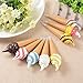 Novelty Pens Ballpoint Pen Creative Pen Black Ink Gift Pen for Kids Children Student Pack of 6