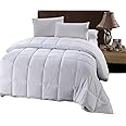 Royal Hotel Bedding White Down Alternative King Comforter with Corner Tabs - Hypoallergenic All-Season Plush Hotel Style Comforter, Duvet Insert King-Size