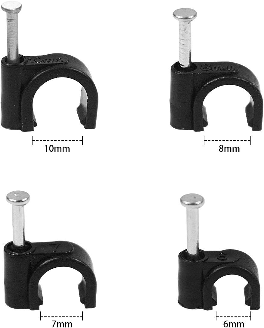 Wire Cable Clips Home Cable Management Clamps 6mm 7mm 8mm 10mm UClip